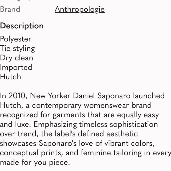 Anthropologie Hutch Blue Chevron Mini Dress/ size S - Picture 8 of 9